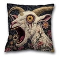 thumbnail image 4 of 18x18 Pillow Cover,Screaming Goat Plush, Funny Animal Throw Pillow with Soft Design,Decorative Pillowcase with Material, Home Decor Accent,Cushion Cover for Bed Couch Chair Bedroom Living Room(A), 4 of 7