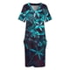 thumbnail image 3 of Vestido de playa hawaiano - polinesio tropical abstracto suelto con bolsillos. Vestido para embarazadas., 3 of 6