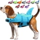 thumbnail image 1 of Chaleco salvavidas para perros EMUST Shark Design ajustable azul L, 1 of 6