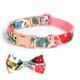 thumbnail image 1 of El nudo suave del plomo del collar del perro y del gato imprimió el collar de perro ajustable a cuadros del collar de perro de la muchacha, 1 of 5