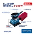 thumbnail image 4 of Lijadora Orbital DongCheng 1/4 hoja 200W y Lijadora Rotorbital 5' 300W azul, 4 of 6