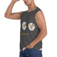 thumbnail image 3 of Balery Keep Life Simple Daisy Flower Men's Sleeveless Muscle Shirts Workout Tank Top, Moisture Wicking, Odor Protection-3X-Large, 3 of 8