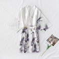 thumbnail image 1 of Pijama corto con estampado de grullas de seda sintética para mujer, vestido de novia de seda para primavera y verano, camisón de casa de gran tamaño, bata de baño, 1 of 6