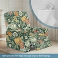 thumbnail image 3 of Xixirimido Vintage Pumpkins Daisy Flower Recliner Chair Covers 4 Pieces, Stretch Lazy Boy Recliner Cover, Recliner Slipcover with Pockets, Furniture Protector for Living Room Pets Kids, 3 of 8