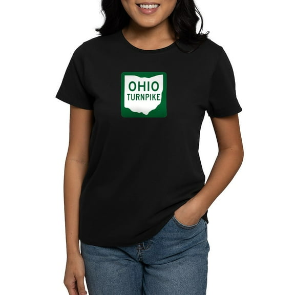 CafePress - Ohio Turnpike Women's Dark T Shirt - Women's Traditional Fit Dark T-Shirt