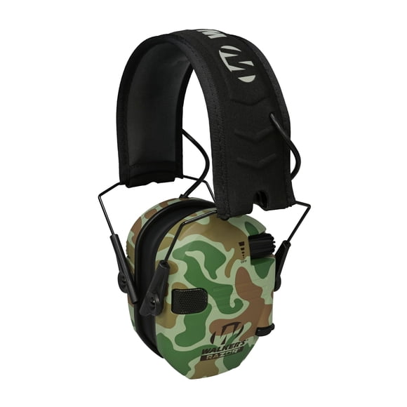 Protectores Auditivos Electrónicos Walker Razor Slim Verde Camuflaje Pato