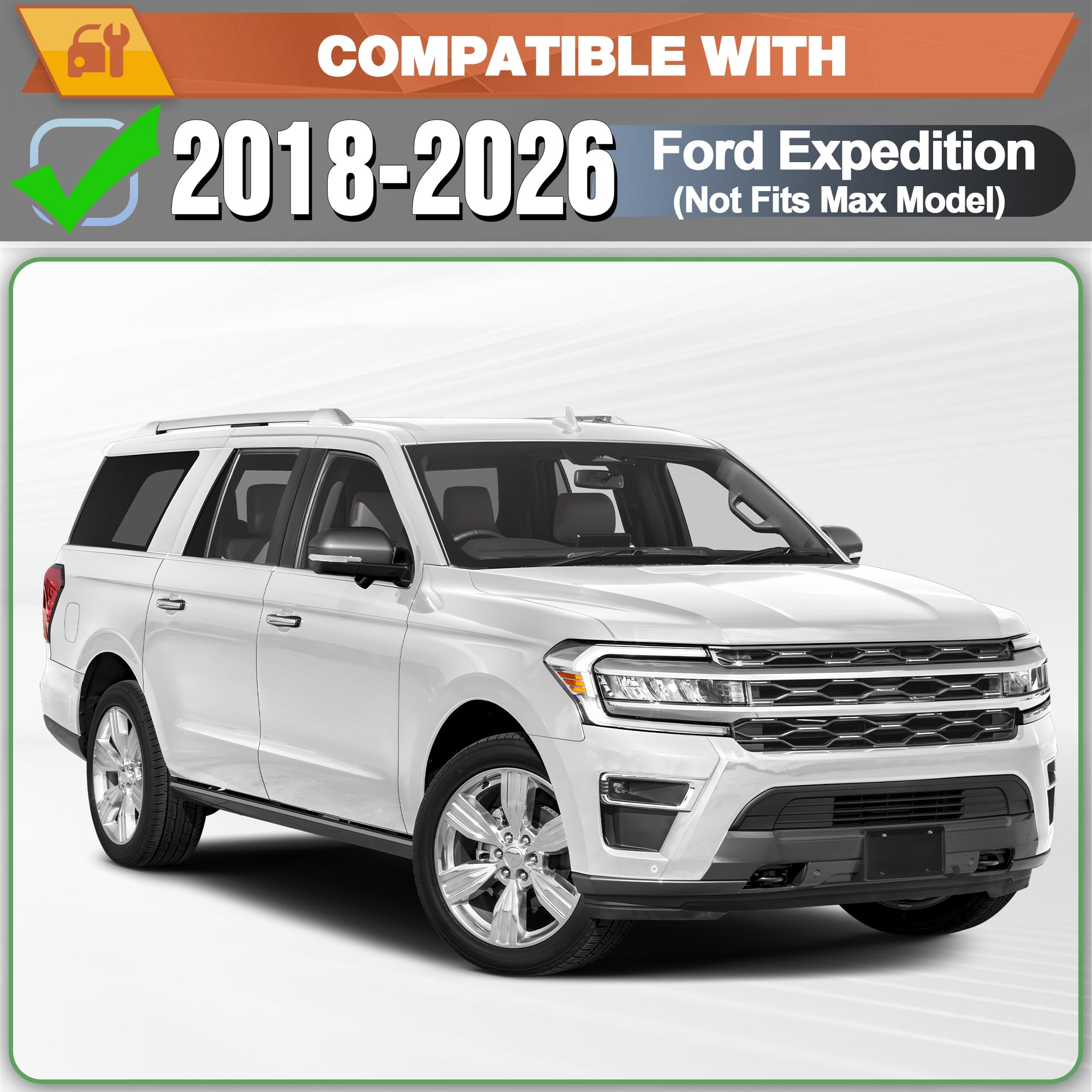 POFENZE for 2018-2025 Ford Expedition and 2018-2026 Lincoln Navigator Running Boards Side Steps Black Nerf Bars