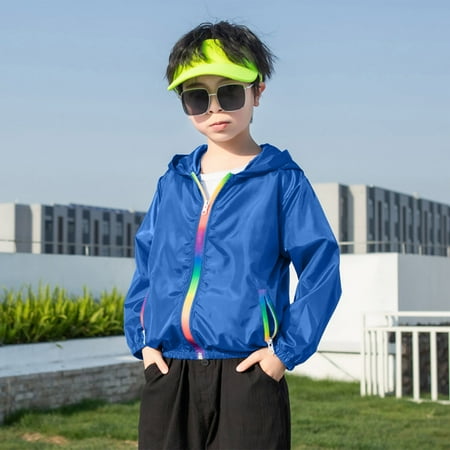 

Hunpta Kids Boys Girls Sun Protection Hoodie Jacket Toddler Lightweight Summer Breathable Outwear