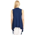 thumbnail image 5 of Made by Johnny Women's Lightweight Sleeveless Draped Open Cardigan S NAVY, 5 of 6
