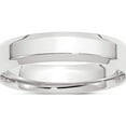 thumbnail image 1 of Platinum 5mm Polished Beveled Edge Size 7 Wedding Band Made In United States pbe050-7.5, 1 of 5