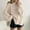 Beige, variant on Uaswgudfs Women's High Turtleneck Sweater: Textured Ribbed Knit & Side Hem Split for Autumn/Winter Layering