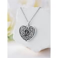 thumbnail image 3 of Dorunmo Ashes Necklace for Women 925 Sterling Silver Urn Heart Shaped Locket Necklace That Holds 2 Pictures, 3 of 7