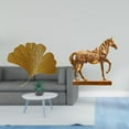 thumbnail image 2 of Esculturas de ginkgo de hierro forjado para colgar en la pared, estatuas de caballos de resina, modernas y minimalistas, ideales para regalar y decora, 2 of 8