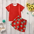 thumbnail image 6 of Kids Girls Pajama Set Animal Button Down Solid Tops T Shirt Set Casual Pajamas Set Little Girl Pajamas Size 6-7 Years Cute&nbsp;Boy Girl&nbsp;Clothing, 6 of 7