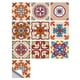 thumbnail image 2 of Azulejo de pared Vinilo Flor Etiqueta de la pared Mural Calcomanía para azulejos Etiqueta autoadhesiva impermeable para azulejos, MZ-2-137, Grande Sweethay HA002473-140, 2 of 6