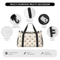 thumbnail image 4 of Fotbe Rabbit And Carrot Bolsa de Viaje con Estampado, Bolsa de Fin de Semana para Mujer con Compartimento para Zapatos, Bolsa de Gimnasio con Bolsillo Húmedo, 4 of 7
