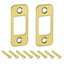 Uxcell 2Pack Door Strike Plate, 57mm x 25.5mm Stainless Steel Latch Deadbolt Replacement Lock Strike Plates, Gold
