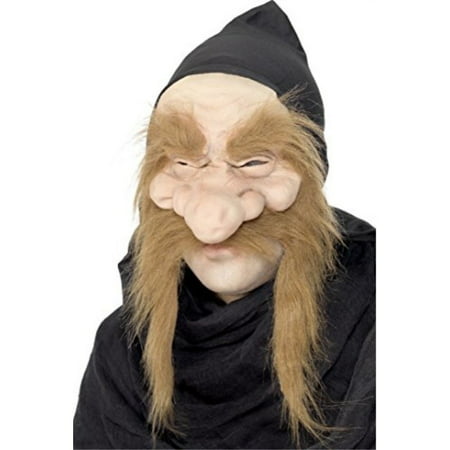 Adult Gold Digger Garden Gnome Dwarf Mask With Hood Costume Accessory