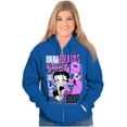 thumbnail image 3 of Kanji Betty Boop Beauty and Brains Women Plus Size Zipper Hoodie Brisco Brands 2X, 3 of 5