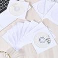 thumbnail image 3 of 100 Pack CD DVD Sleeves Envelope with Clear Window and Flap Reusable White Paper DVD Storage Sleeve Holder Compatible with Standard Size CD DVD for Disc Cases Media 4.9 x 4.9 Inch White, 3 of 7