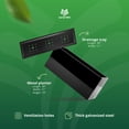 thumbnail image 3 of Worth Metal Planter Box with Insert Plate & Drain Holes, 30" Long, Glossy Black, 3 of 11
