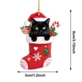 thumbnail image 3 of Christmas Acrylic Ornament, Flat Stocking Pendant, Clear Christmas Tree Decoration, Durable Hanging Holiday Decor, 3.14x1.18 Inch for Home and Party, 3 of 7