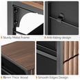 thumbnail image 5 of Ktaxon 3 Drawer File Cabinet, Fabric Drawers Printer Stand for Home Office, Fits Letter Size, Fluted Design Brown, 5 of 14