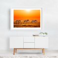 thumbnail image 2 of Zebras on the savannah - Photography Wildlife Sunset Desert Animal Nature Scenic White Framed Wall Art Print 16 x 24 inches, 2 of 3