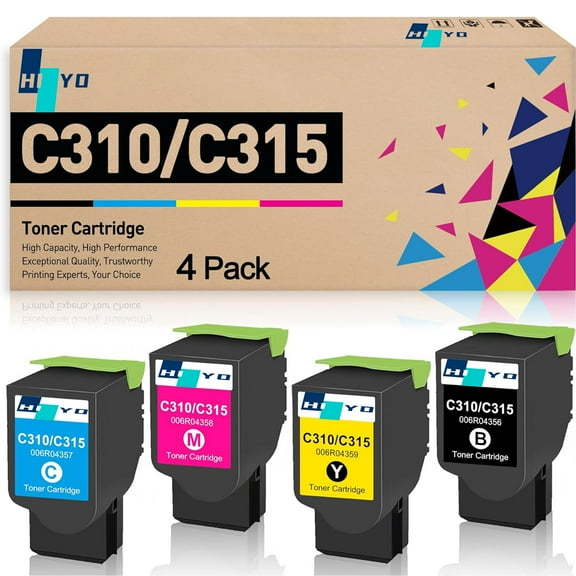 Compatible Toner Cartridge Replacement for Xerox C310 C315 C310DNI C310DNIM C315 C315DNI Printer (006R004356 006R004357 006R004358 006R004359, 4 Pack)