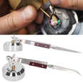 thumbnail image 3 of Universal Bracket Welding Tweezers Hand Tool Bending Mouth Rebound Welding Pliers Third Pointer Tweezers with Base, 3 of 5