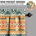 thumbnail image 5 of Boho Kitchen Curtains for Windows – Rustic Tribal Floral Print Cafe Curtains, Vintage Bohemian Geometric Panels for Home Décor, 5 of 6