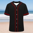 thumbnail image 5 of CQONEPT Baseball Jersey Tops for Women Short Sleeve Shirt Button Up Summer Tops Casual Sportswear Athletic Tee Uniform Sky Blue L, 5 of 6