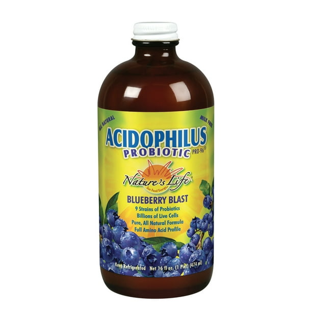 Nature's Life Acidophilus Pro96 Liquid Probiotic for Men, Women