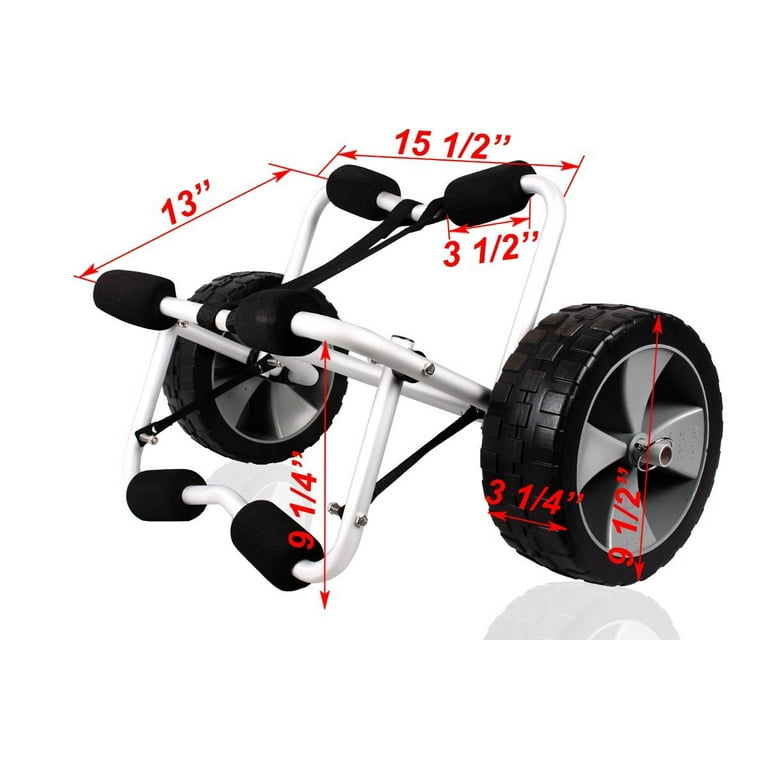 CALHOME Deluxe Boat Kayak Canoe Carrier Dolly Trailer Tote Trolley Transport Cart Wheel Walmart