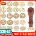 thumbnail image 2 of Sello de cera Vintage Redondo Antiguo Tan Jianjun para Invitaciones DIY con cabeza de cobre, 2 of 2