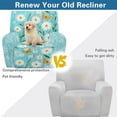 thumbnail image 4 of Kuiaobaty Daisy Butterfly Wooden Recliner Chair Cover that Stay in Place Durable Reclining Sofa Slipcover Recliner Couch Cover Washable Reclining Slipcover with Elastic Bottom for Living Room, 4 of 8