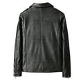 thumbnail image 4 of Maoxin Men's Leather Jacket Men's New Thin Leather Coat Youth Motorcycle Jacket Leather Jackets for Men Black M, 4 of 7