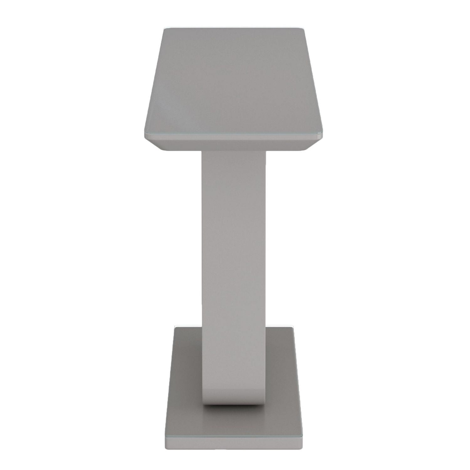 Contemporaine MDF et Verre Console - Gris Chaud