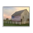 thumbnail image 4 of Stupell Industries American Flag Rural Barn Sunset Farm Landscape Painting Gray Framed Art Print Wall Art, Design by Amy Hall, 4 of 5