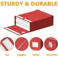 thumbnail image 6 of SpaceAid 4 Pack Sheet Organizers and Storage, Queen & King Size, Red, Fabric, 6 of 7