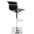 thumbnail image 3 of Masters Contemporary Adjustable Barstool with Swivel in Grey Faux Leather by LumiSource, 3 of 8