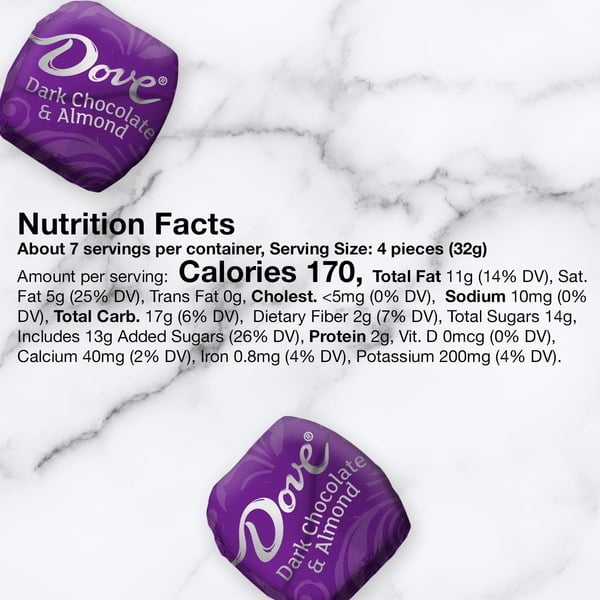 Dove PROMISES Dark Chocolate Almond Christmas Candy pack of 2