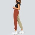 thumbnail image 6 of Sngxgn Women's Casual Slim Fit Pants Leggings Drawstring Workout Thick Jogger Pants Sweatpants with Pockets(Brown,XL), 6 of 8