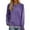Purple, variant on Women's Cardigan Sweater Long Sleeve Crewneck Button Down Solid Knit Coat Navy XL