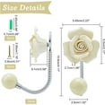 thumbnail image 5 of 2PCS Heavy Duty Flower Wall Hooks Porcelain Clothes Hook for Hanging Scarf Bag, 5 of 9