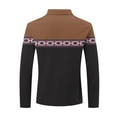 thumbnail image 4 of MuZeFu Long Sleeve Shirts for Men mens Casual Printed Zipper T-shirt Shirt Long Sleeved Lapel Top, 4 of 5