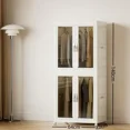 thumbnail image 1 of Armario plegable transparente, con ruedas contenedor de almacenamiento, organizador de mesita de noche, cubo plegable grande sin instalación, 1 of 4