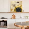 thumbnail image 6 of Yellow Sunflowers Framed Canvas Wall Art, Bee Heart Airplane Abstract Vintage Style Wall Art Painting for Living Room Bedroom Home Decor, 20”x20”, Office Artwork Print, 6 of 9