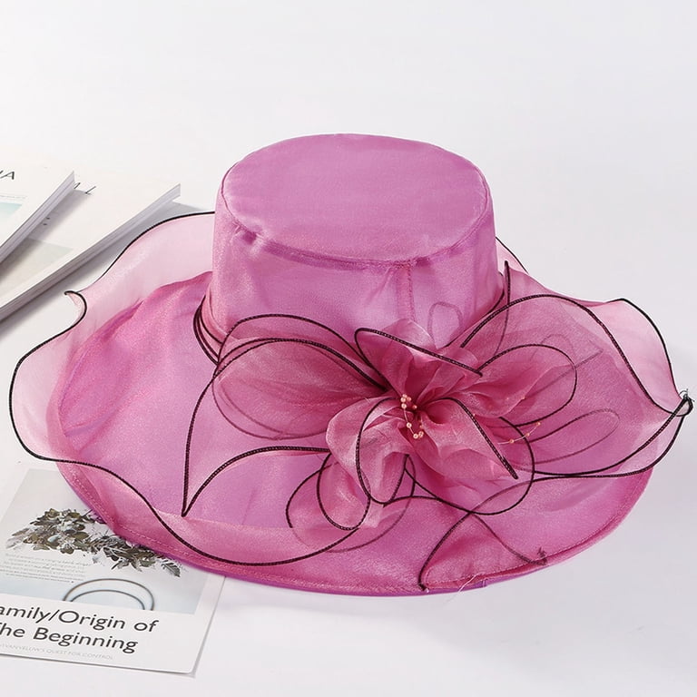Uqiangy Womens Hats Fashion Tea Party Hats for Women  display picture 3