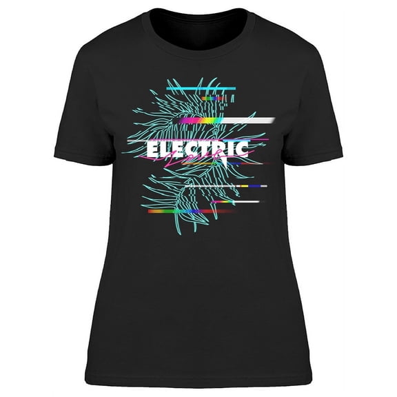 Electric Love Typography T-Shirt Women -Image by Shutterstock, Female Medium